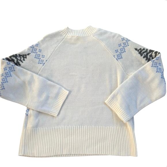 H&M x Disney Women’s Jacquard-Knit Sweater Mickey Mouse Skiing Sz Medium - Picture 2 of 7